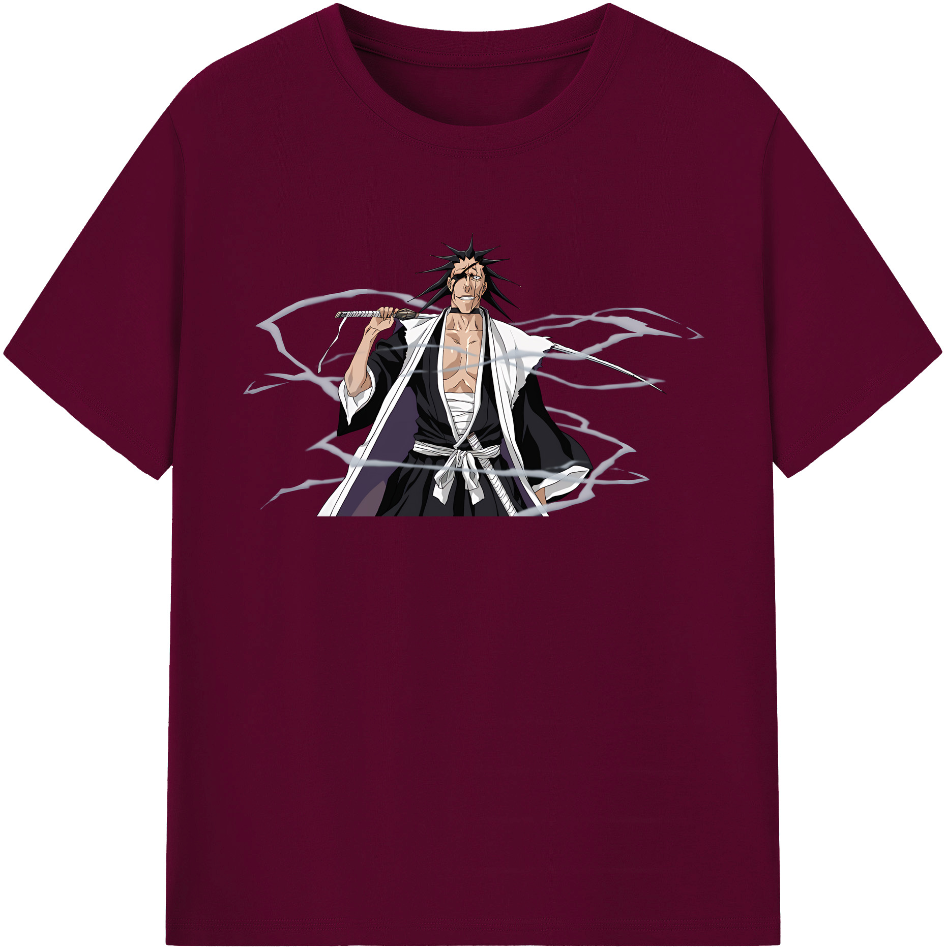 （画像用） ブリーチ ざらき けんぱち BLEACH Zaraki Kenpachi レディースカジュアルプリントTシャツ（綿100％）